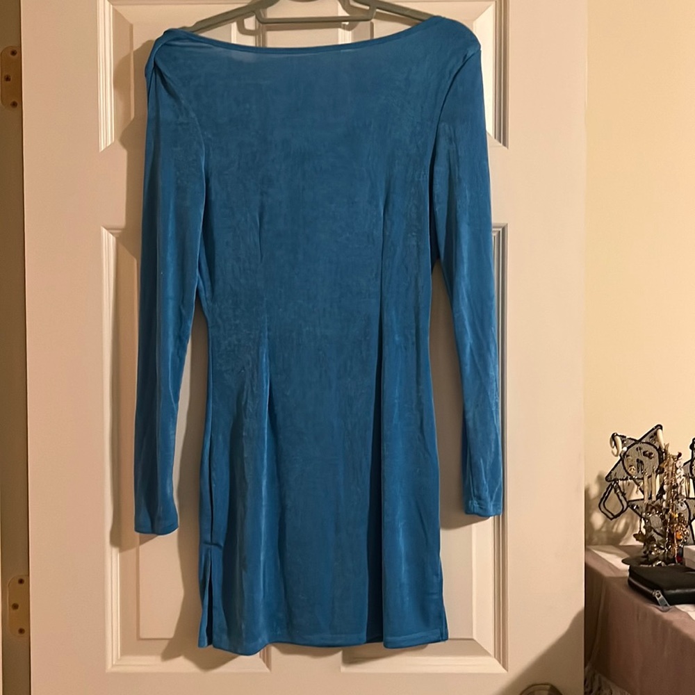 Shimmery Blue Aqua Dress